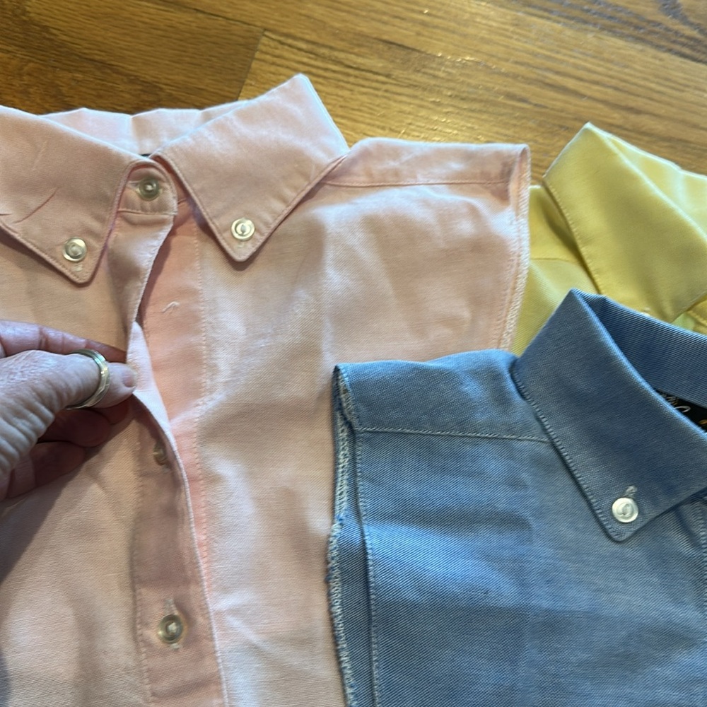 Vintage dickey shirt collars-pink, blue, and yellow - Picture 4 of 4
